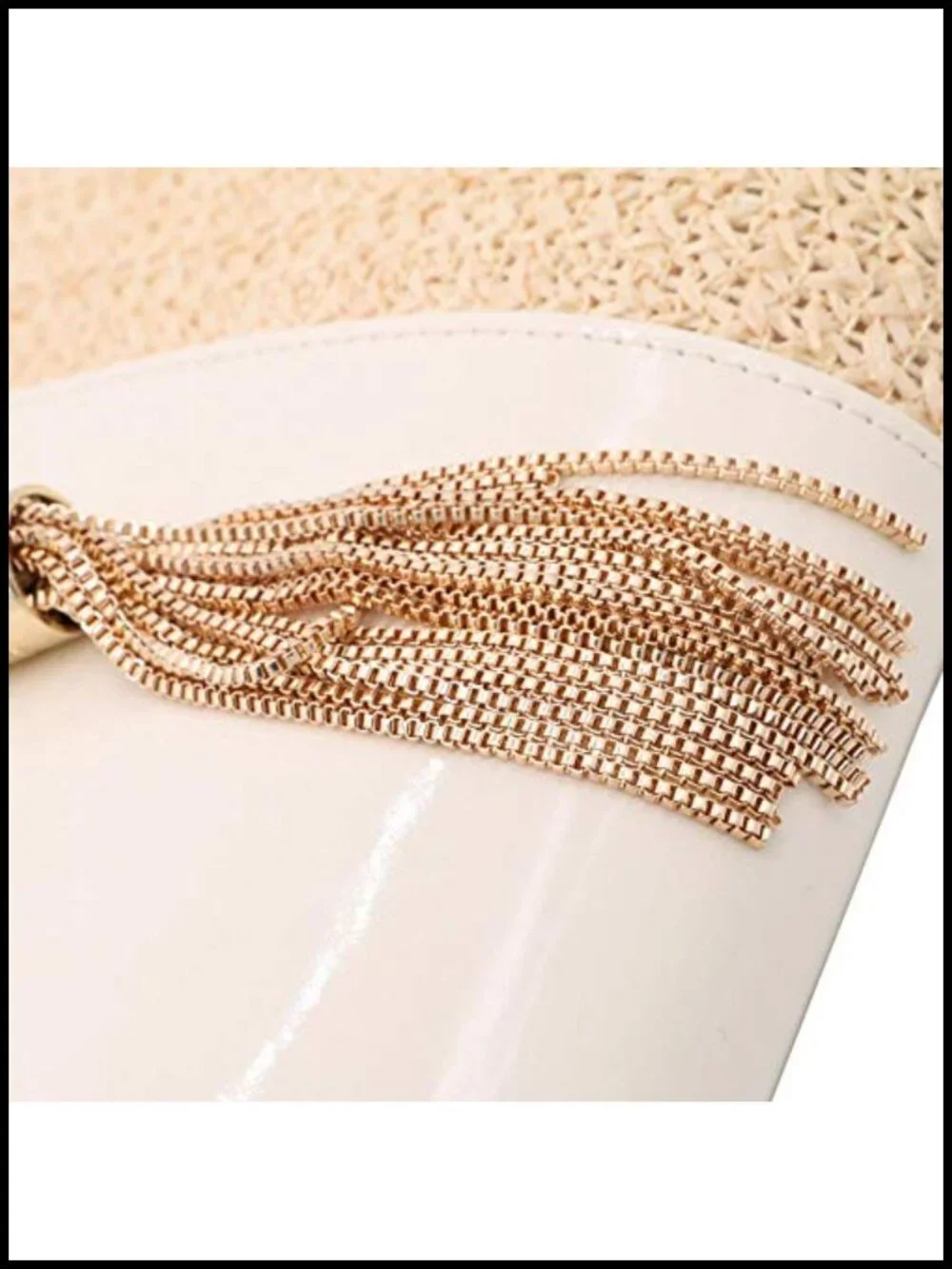 Straw Clutch Crossbody Bag with Chain Strap Evening Handbag